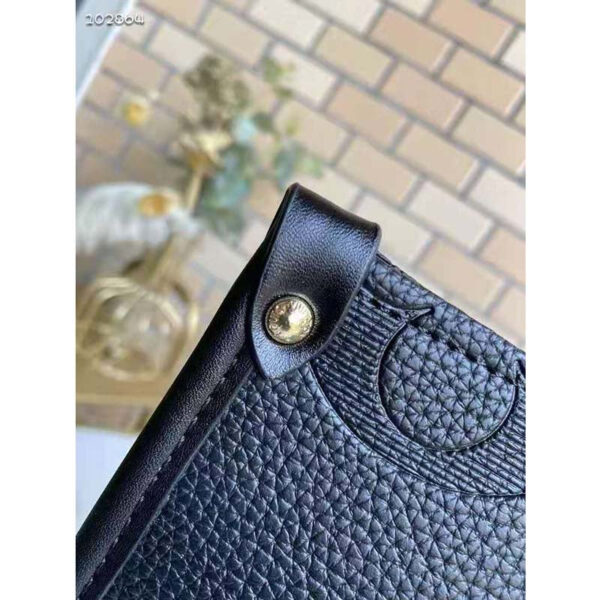 Louis Vuitton Women Onthego MM Tote Bag Black Embossed Grained Cowhide - Image 9