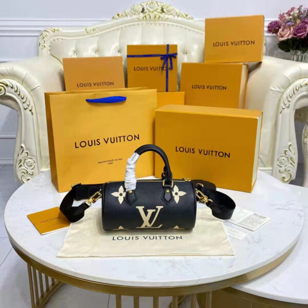 Louis Vuitton Women Papillon BB Black Beige Embossed Supple Grained Cowhide Leather - Image 4