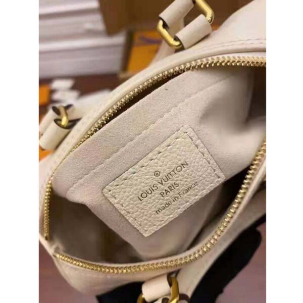 Louis Vuitton Women Papillon BB Carryall Bag Bouton Cream Saffron Embossed Grained Cowhide Leather - Image 7