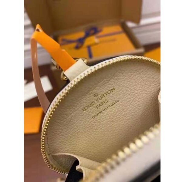 Louis Vuitton Women Papillon BB Carryall Bag Bouton Cream Saffron Embossed Grained Cowhide Leather - Image 8