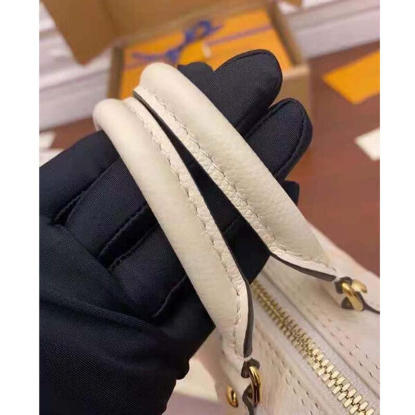 Louis Vuitton Women Papillon BB Carryall Bag Bouton Cream Saffron Embossed Grained Cowhide Leather - Image 16