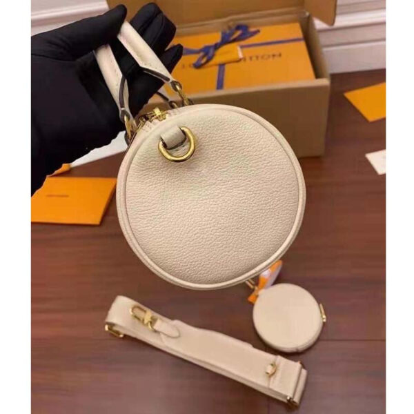 Louis Vuitton Women Papillon BB Carryall Bag Bouton Cream Saffron Embossed Grained Cowhide Leather - Image 9
