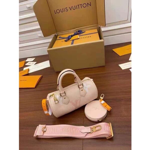 Louis Vuitton Women Papillon BB Carryall Bag Bouton De Rose Pink Embossed Grained Cowhide Leather - Image 2