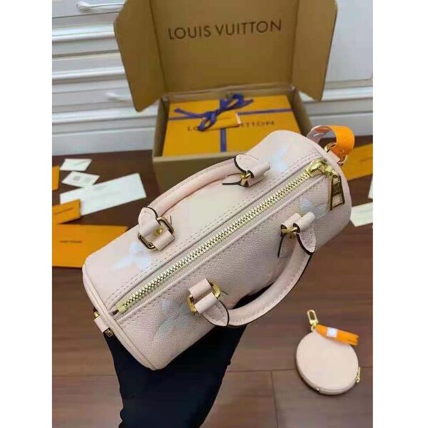 Louis Vuitton Women Papillon BB Carryall Bag Bouton De Rose Pink Embossed Grained Cowhide Leather - Image 3