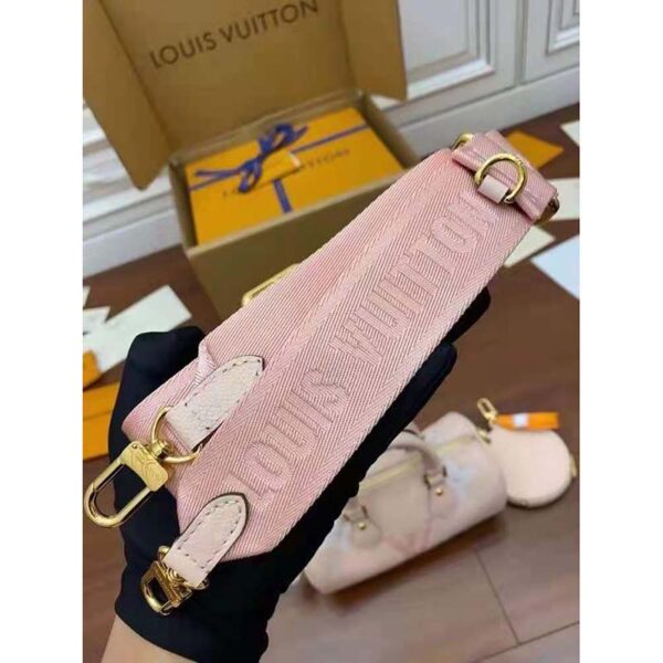 Louis Vuitton Women Papillon BB Carryall Bag Bouton De Rose Pink Embossed Grained Cowhide Leather - Image 5