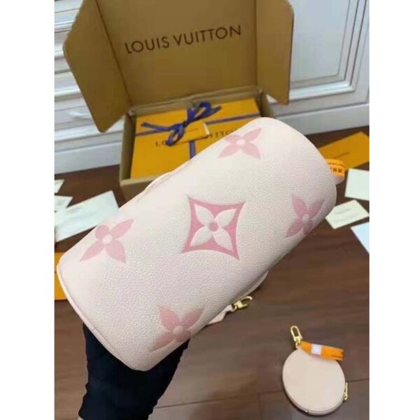 Louis Vuitton Women Papillon BB Carryall Bag Bouton De Rose Pink Embossed Grained Cowhide Leather - Image 4