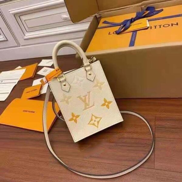 Louis Vuitton Women Petit Sac Plat Monogram Empreinte Embossed Supple Grained Cowhide Leather - Image 2