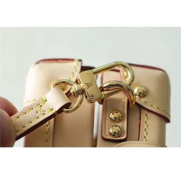 Louis Vuitton Women Petite Malle Beige Monogram Coated Canvas Cowhide Leather Sheepskin - Image 6