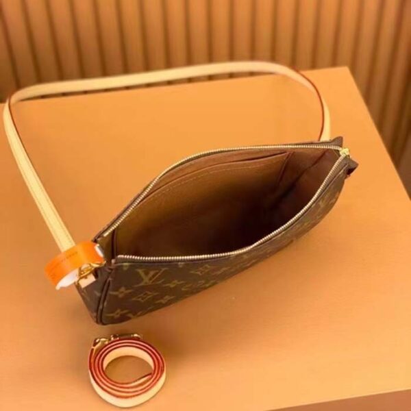Louis Vuitton Women Pochette Accessoires Natural Cowhide Leather Trimmings Zipper Closure - Image 8