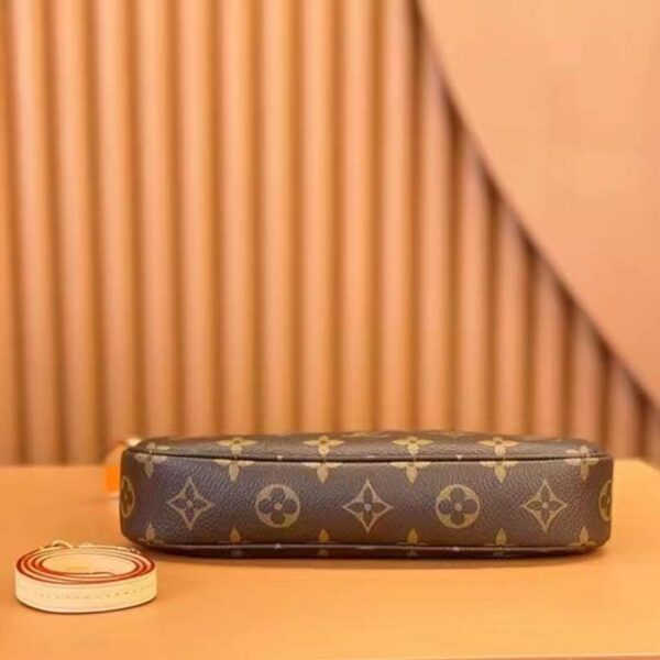 Louis Vuitton Women Pochette Accessoires Natural Cowhide Leather Trimmings Zipper Closure - Image 7