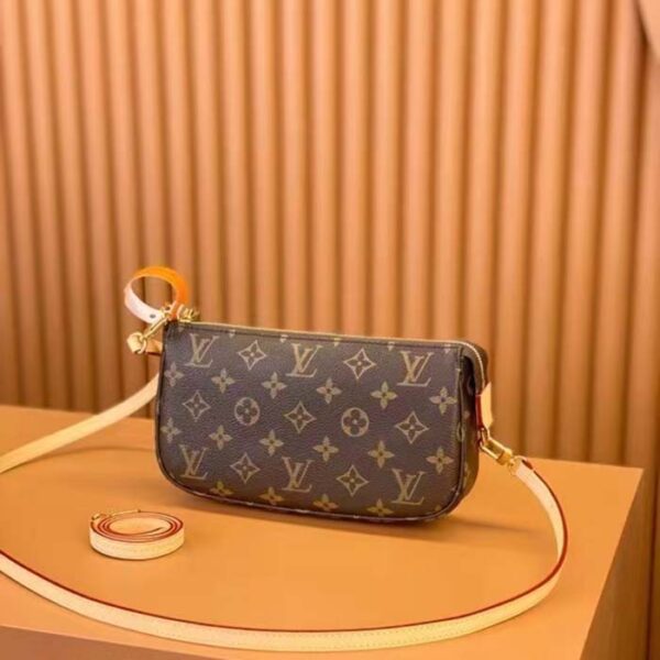 Louis Vuitton Women Pochette Accessoires Natural Cowhide Leather Trimmings Zipper Closure - Image 4