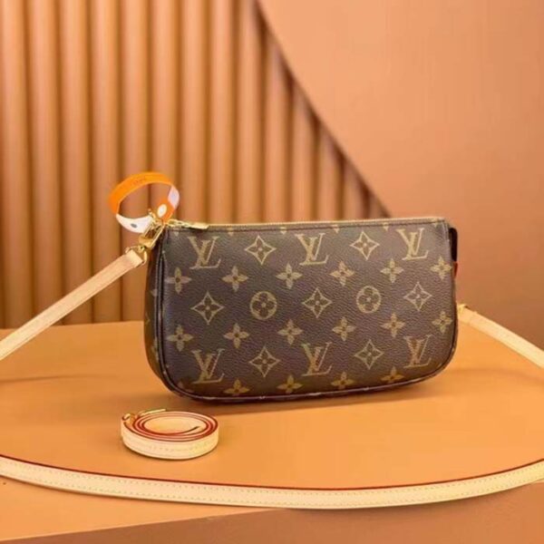 Louis Vuitton Women Pochette Accessoires Natural Cowhide Leather Trimmings Zipper Closure - Image 2