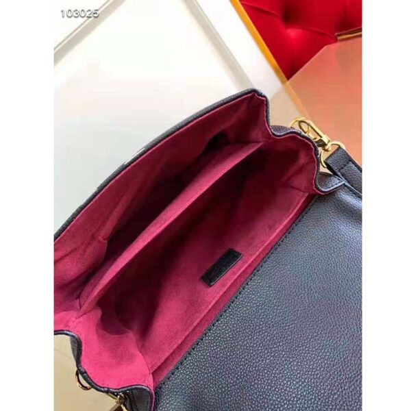 Louis Vuitton Women Pochette Metis Black Beige Embossed Grained Cowhide Leather - Image 7