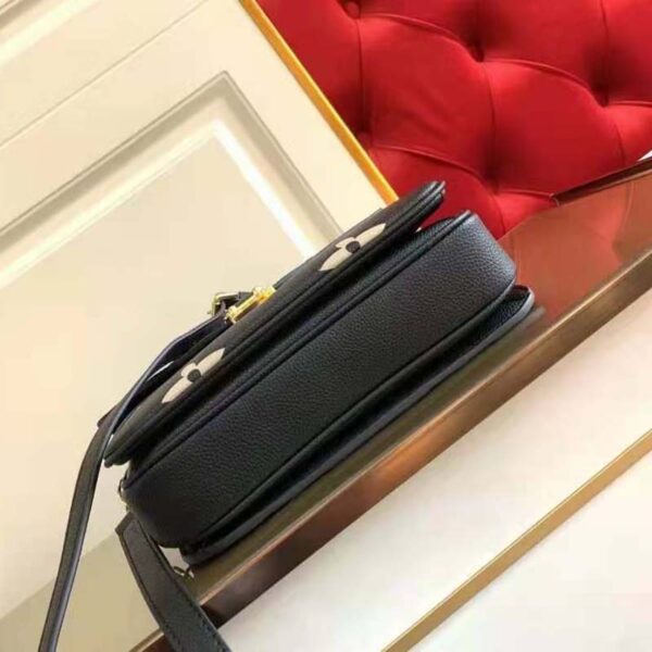 Louis Vuitton Women Pochette Metis Black Beige Embossed Grained Cowhide Leather - Image 5