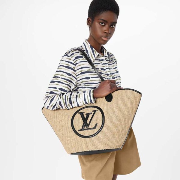 Louis Vuitton Women Saint Jacques Black Synthetic Knitted Raffia Cowhide Leather - Image 12