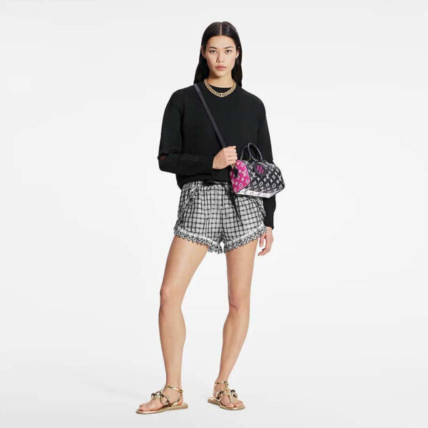 Louis Vuitton Women Speedy Bandouliere 20 Bag Black Printed Embossed Grained Cowhide - Image 13