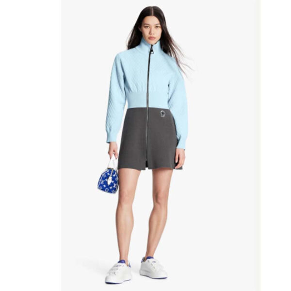 Louis Vuitton Women Speedy Bandouliere 20 Bag Blue Monogram Jacquard Velvet Cowhide - Image 12
