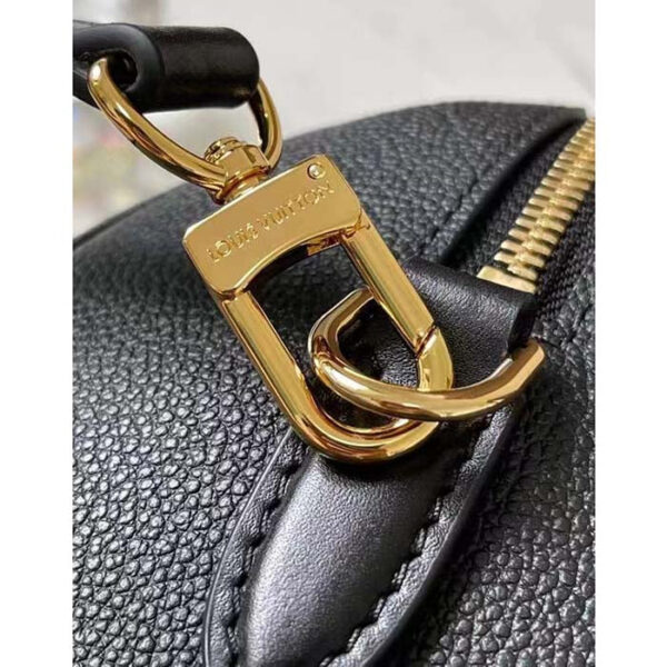 Louis Vuitton Women Speedy Bandoulière 25 Handbag Black Embossed Supple Grained Cowhide Leather - Image 8