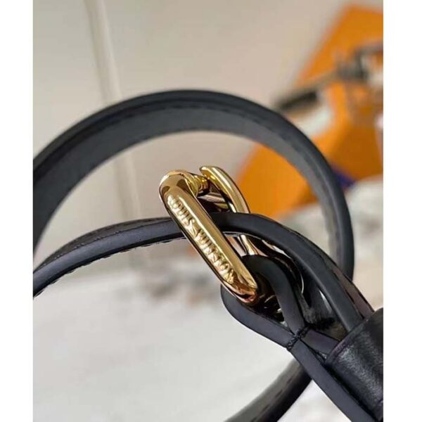 Louis Vuitton Women Speedy Bandoulière 25 Handbag Black Embossed Supple Grained Cowhide Leather - Image 10