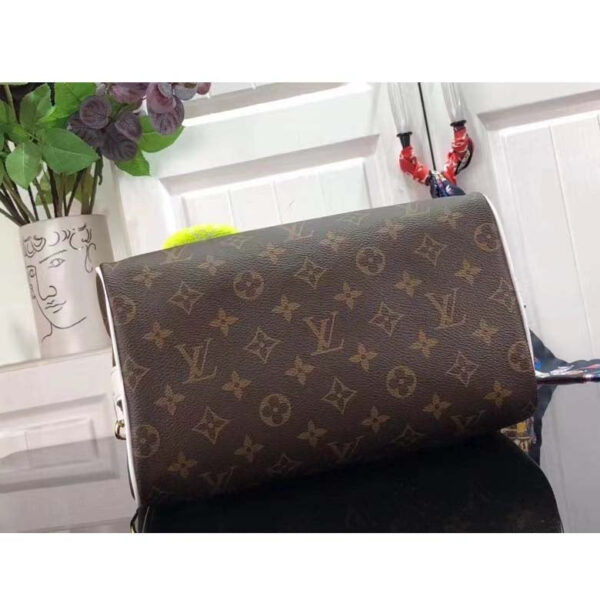 Louis Vuitton Women Speedy Bandoulière 25 Handbag Monogram Coated Canvas Cowhide Leather - Image 4