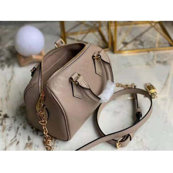 Louis Vuitton Women Speedy Bandoulière 25 Handbag Tourterelle Embossed Grained Cowhide Leather - Image 5