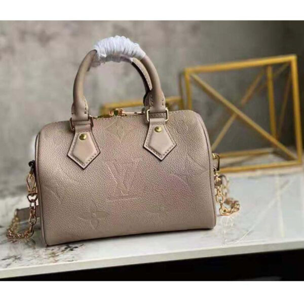 Louis Vuitton Women Speedy Bandoulière 25 Handbag Tourterelle Embossed Grained Cowhide Leather - Image 2