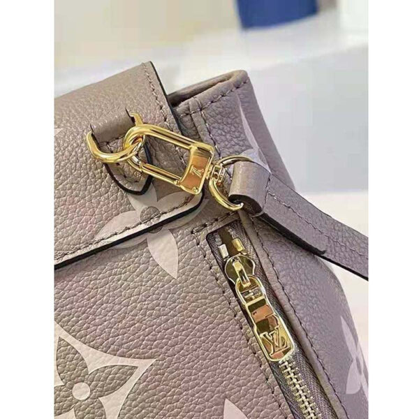Louis Vuitton Women Tiny Backpack Mist Gray Monogram Coated Canvas Cowhide-Leather - Image 9