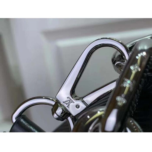 Louis Vuitton Women Twist Lock XL Black Epi Cowhide Leather Microfiber Lining - Image 7