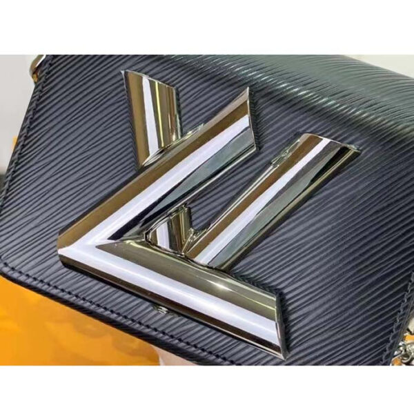 Louis Vuitton Women Twist Lock XL Black Epi Cowhide Leather Microfiber Lining - Image 6