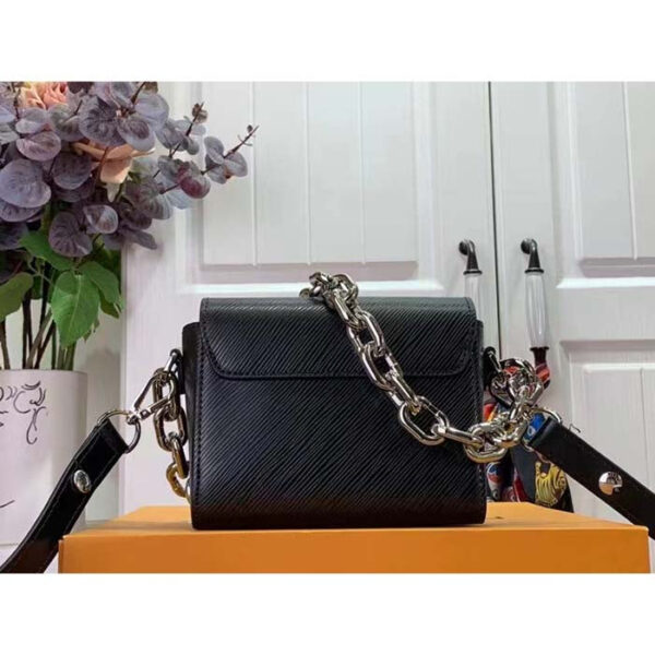 Louis Vuitton Women Twist Lock XL Black Epi Cowhide Leather Microfiber Lining - Image 3
