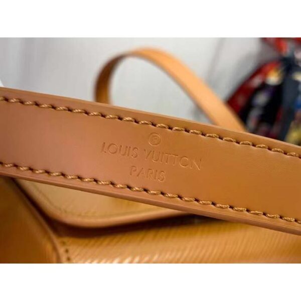 Louis Vuitton Women Twist Lock XL Gold Brown Epi Cowhide Leather Microfiber - Image 9