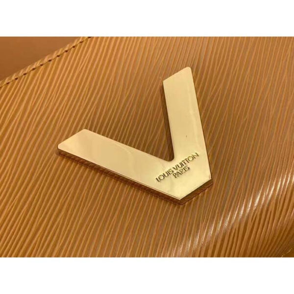 Louis Vuitton Women Twist Lock XL Gold Brown Epi Cowhide Leather Microfiber - Image 8