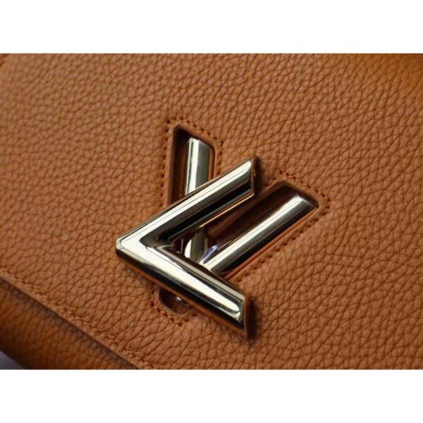 Louis Vuitton Women Twist One Handle PM Handbag in Taurillon Leather-Brown - Image 7