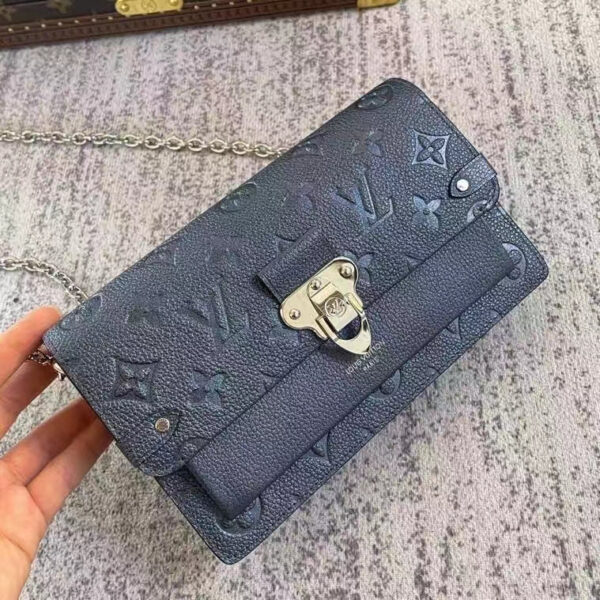 Louis Vuitton Women Vavin BB Blue Embossed Supple Grained Cowhide Leather - Image 2
