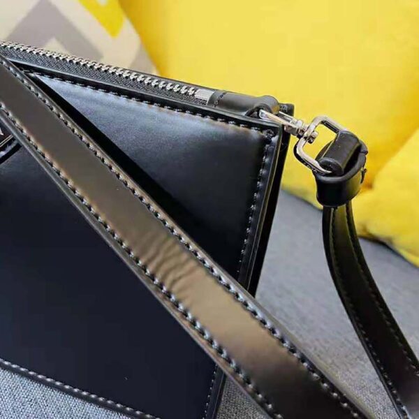 Prada Women Brushed Leather Mini-Bag-Black - Image 7