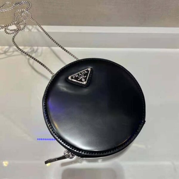 Prada Women Brushed Leather Mini-Pouch - Image 5