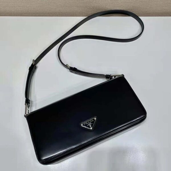 Prada Women Brushed Leather Prada Femme Bag-Black - Image 5