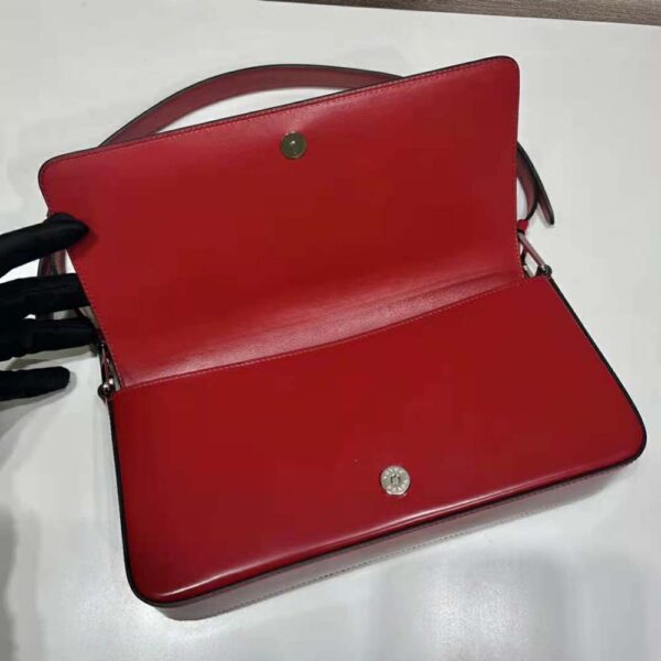 Prada Women Brushed Leather Prada Femme Bag-Red - Image 8