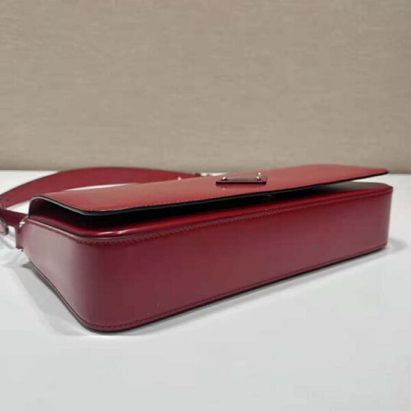 Prada Women Brushed Leather Prada Femme Bag-Red - Image 6