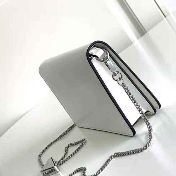Prada Women Brushed Leather Shoulder Bag-White - Image 5