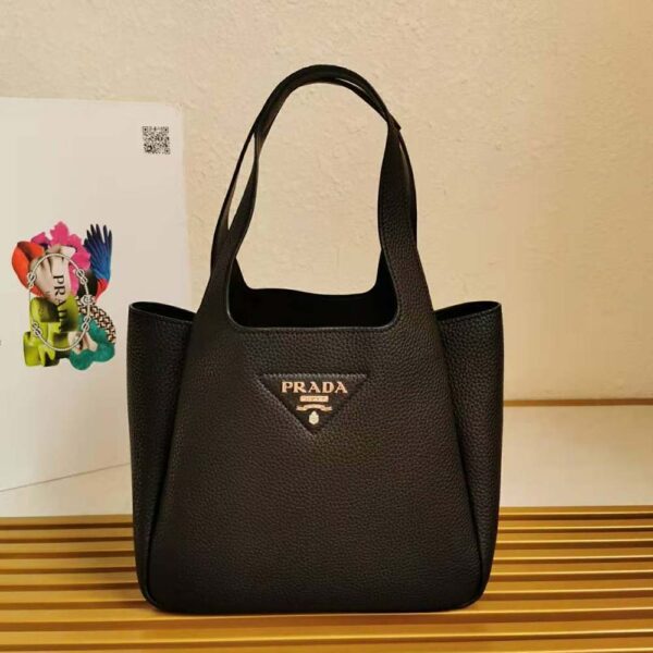 Prada Women Calf Leather Handbag-Black - Image 2