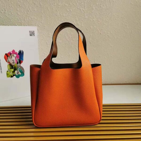Prada Women Calf Leather Handbag-Orange - Image 3