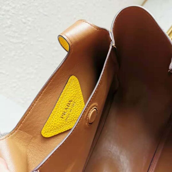 Prada Women Calf Leather Handbag-Yellow - Image 8