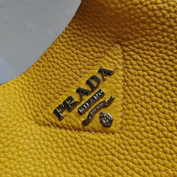 Prada Women Calf Leather Handbag-Yellow - Image 10