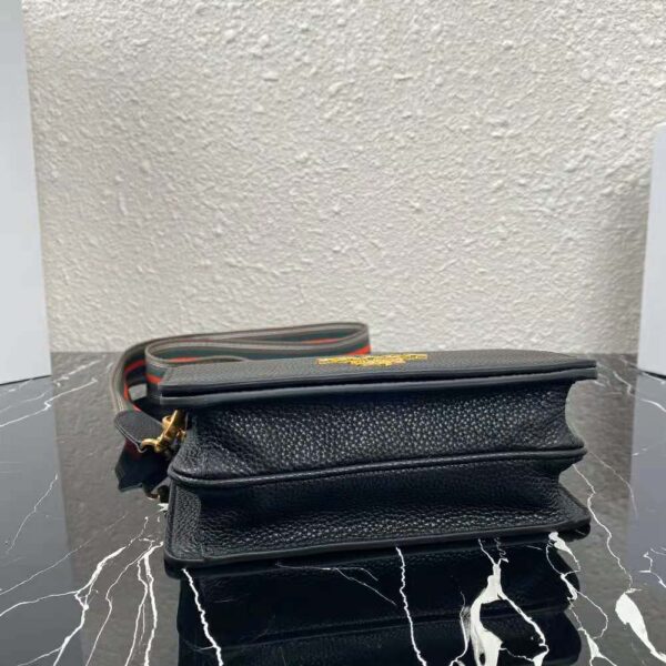 Prada Women Calf Leather Shoulder Bag-Black - Image 5