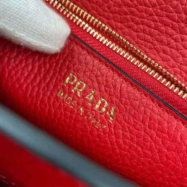 Prada Women Calf Leather Shoulder Bag-Red - Image 10
