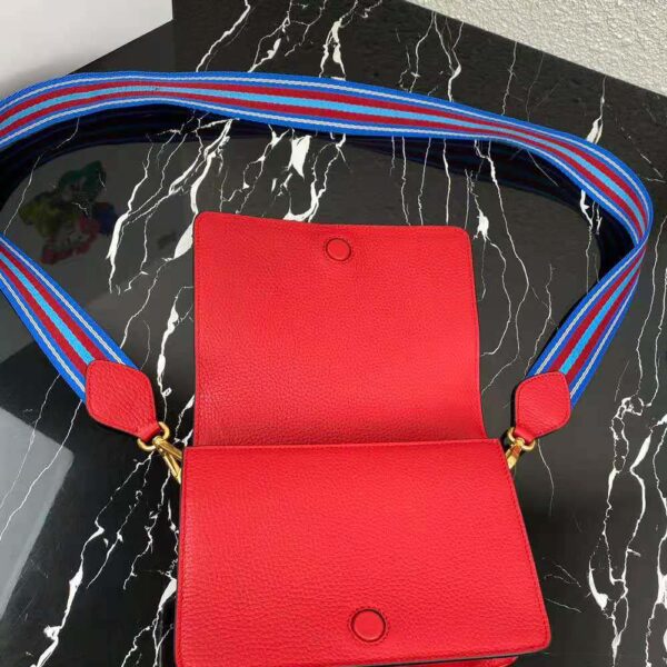 Prada Women Calf Leather Shoulder Bag-Red - Image 6