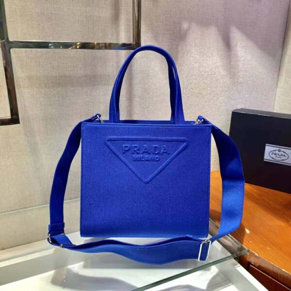 Prada Women Drill Tote Handles Bag-Blue - Image 2
