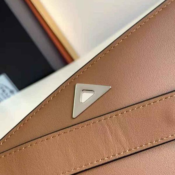 Prada Women Embleme Brushed-Leather Bag-Brown - Image 7