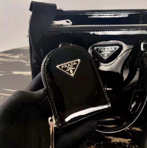 Prada Women Galleria Brushed Leather Small Bag-Black - Image 7